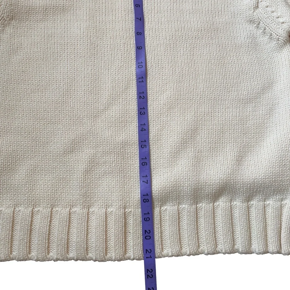 Off-White c/o Virgil Abloh Cream Knit Sweater Sz Small Logo Cuff 2013 Authentic - Picture 14 of 14